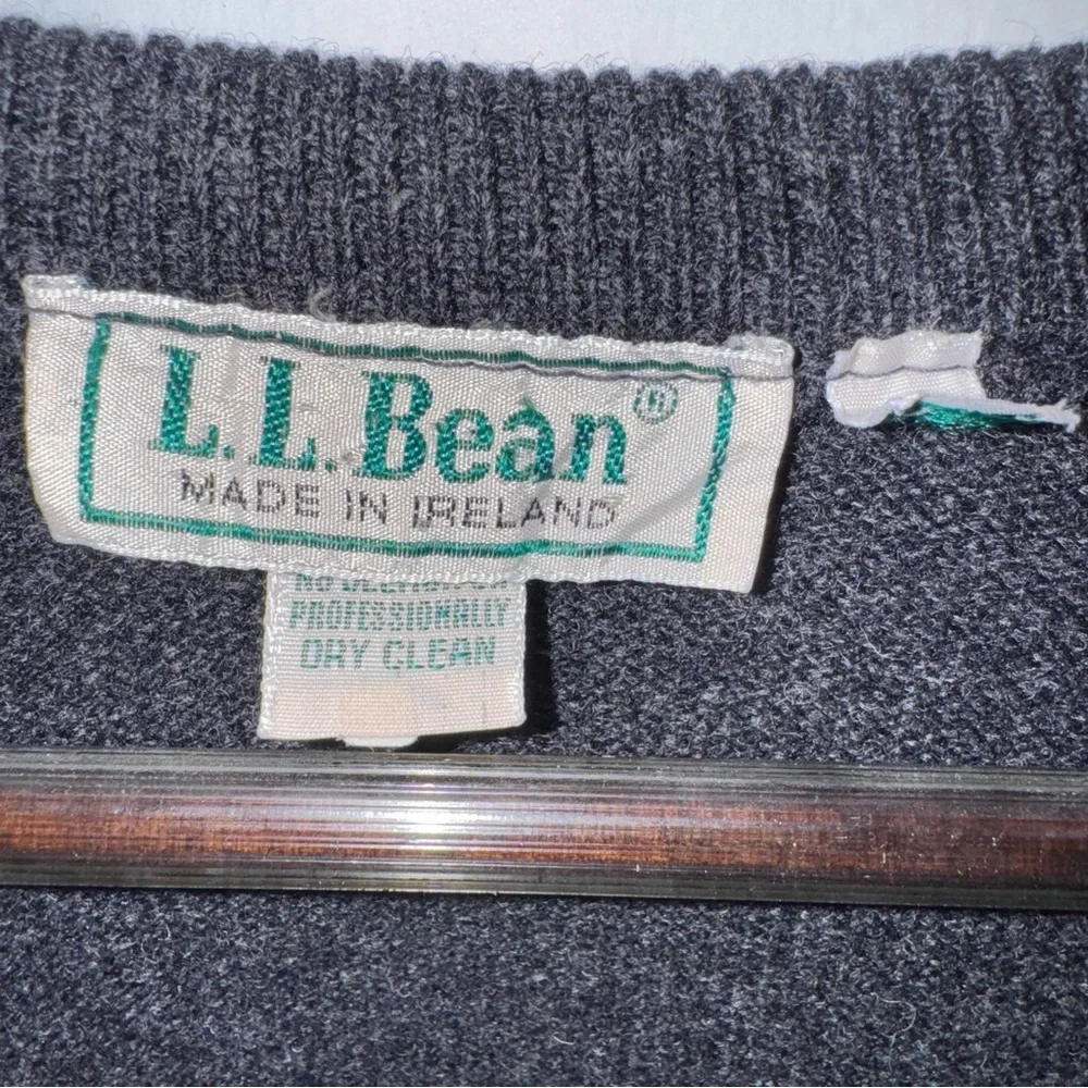L.L.‎ Bean Ireland Lambswool Sweater Vintage Wool Crewneck large Academia preppy